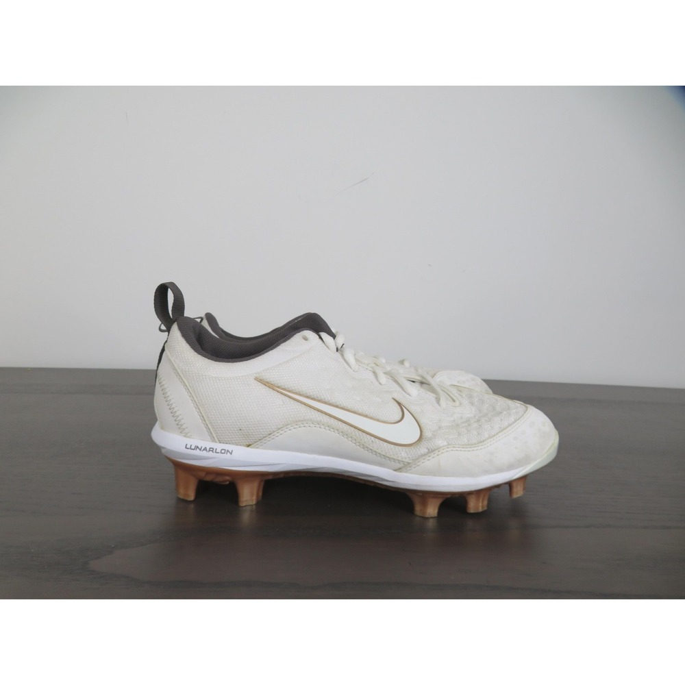 Nike Lunar Hyper Diamond Softball Cleats Womens 10 White Rose Gold 856493-109